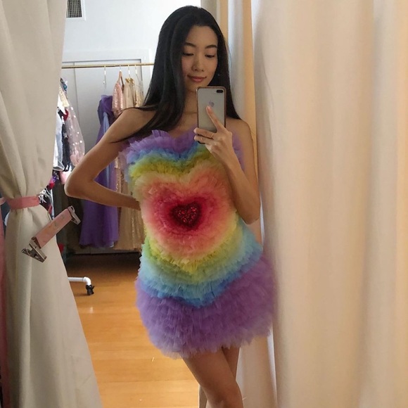 Lirika Matoshi rainbow tulle heart dress - Picture 7 of 8